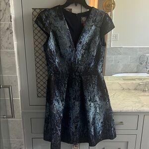 Elegant Blue and Black Vince Camuto Dress